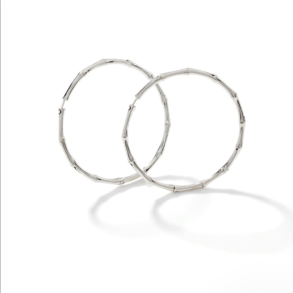 John Hardy bamboo large hoop earrings